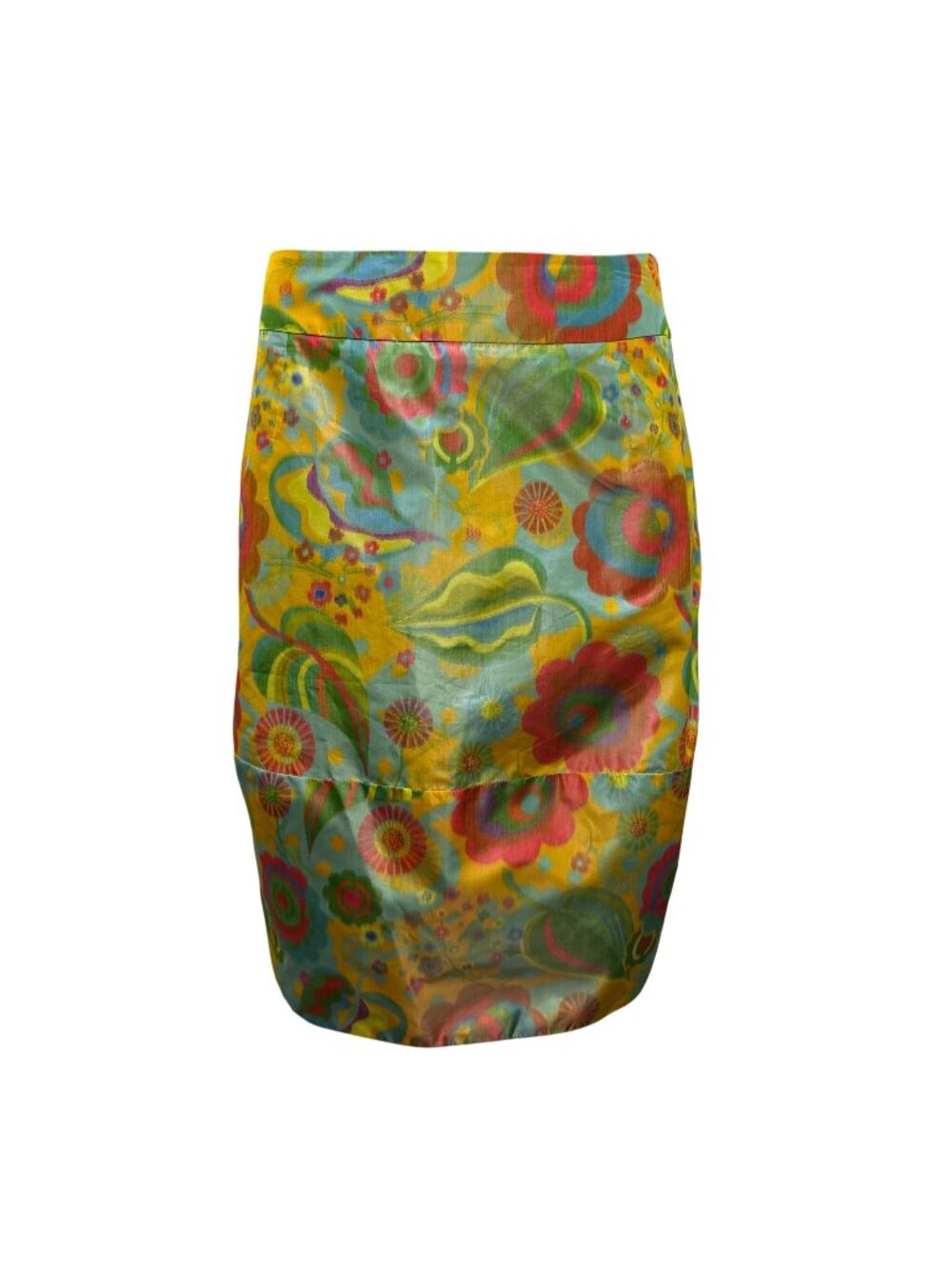 Marni Floral Print Silk Mini Skirt Vibrant Multicolor Size 42